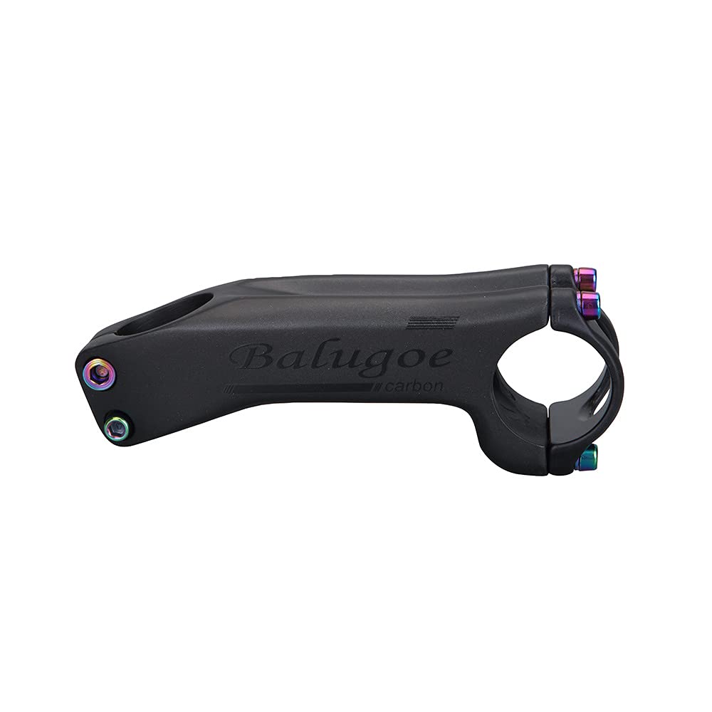 WGZNYN Carbon Bike Stem 28.6-31.8mm, 6/17 Degree Adjustable, 70-130mm Length for Road & MTB Bicycles - Lightweight & Durable for Racing, Commuting & Mountain Trails