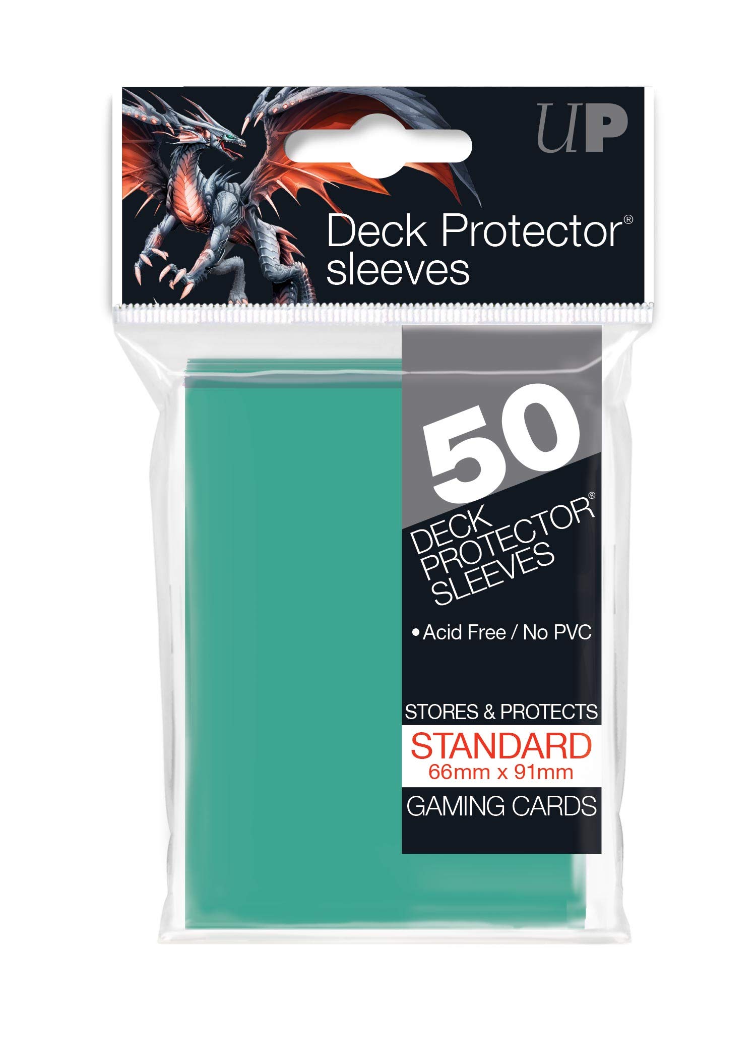 Ultra PRO 50ct Standard Size Card Protector Sleeves (Aqua) - Premium Protection for Trading Cards, Sports Cards & Gaming Cards - Vibrant Color for Collectible Display & Safe Storage - Perfect for Card Games, Collecting & Organizing