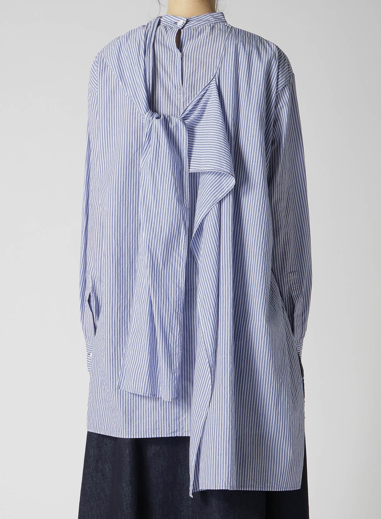 Stylish Cotton Stripe Back Tie Blouse for Women - Casual & Office Wear - Perfect for Summer Outfits and Layering