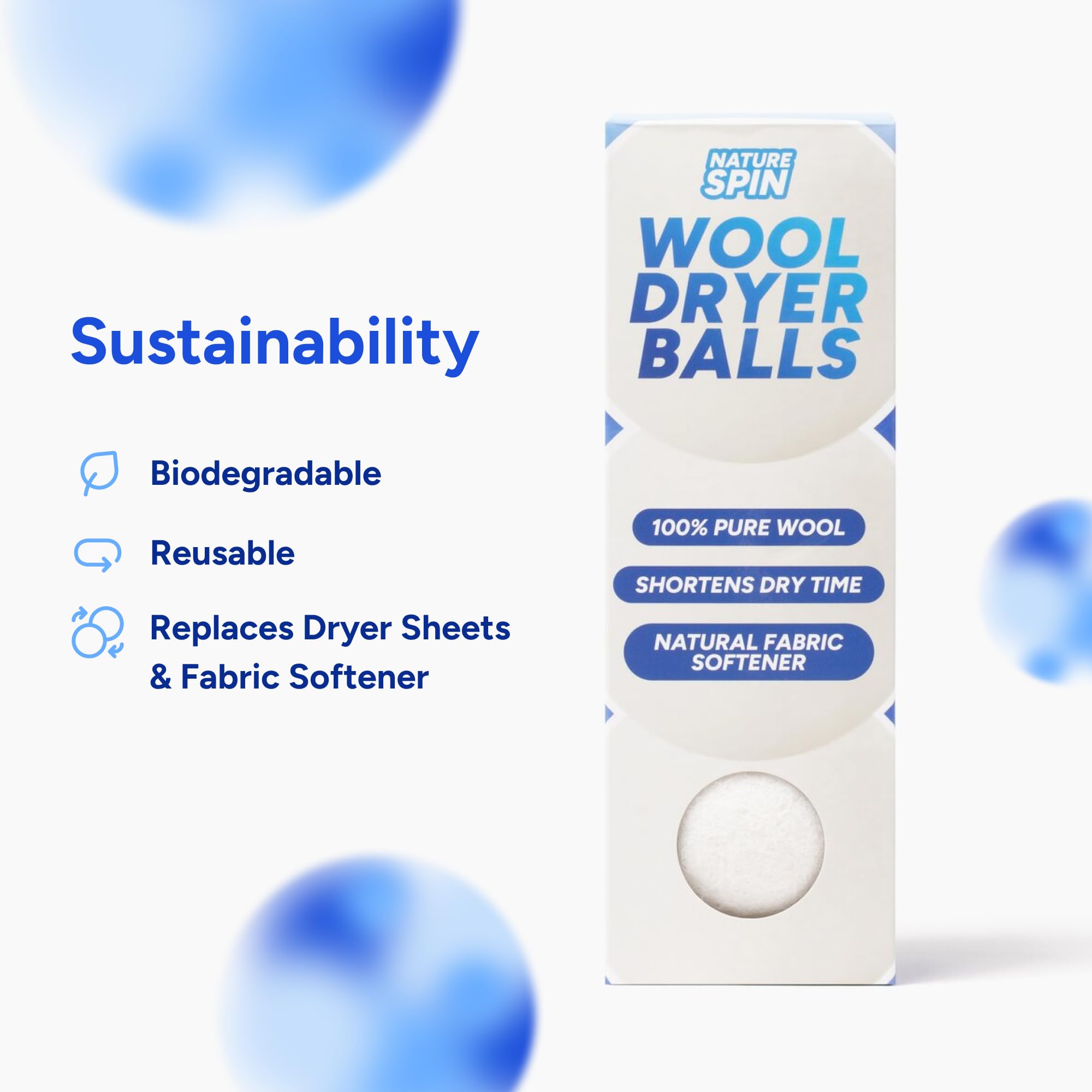 XL Wool Dryer Balls 3-Pack | 100% Pure New Zealand Sheep Wool | Hypoallergenic & Eco-Friendly | Unscented Laundry Helper | Softens Clothes & Reduces Static | Perfect for Baby Clothes, Delicates & Sustainable Laundry