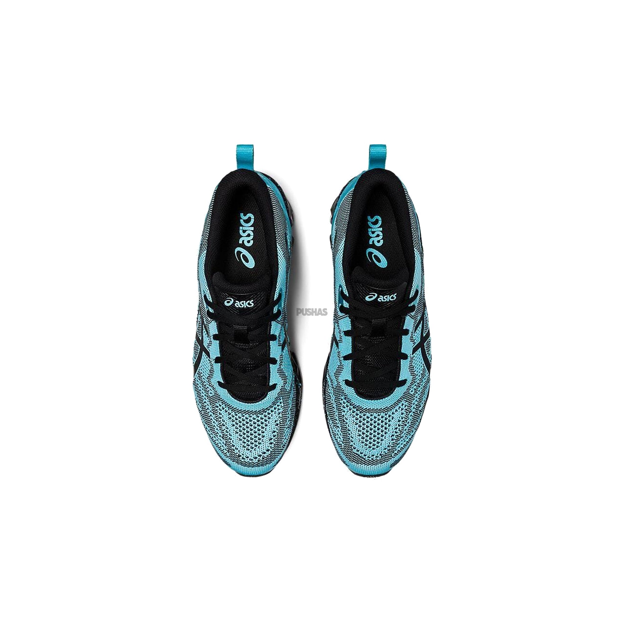 ASICS GEL-QUANTUM 360 VII Knit Running Shoes for Men - Bright Cyan/Black | Cushioned Comfort for Long-Distance Running & Gym Workouts