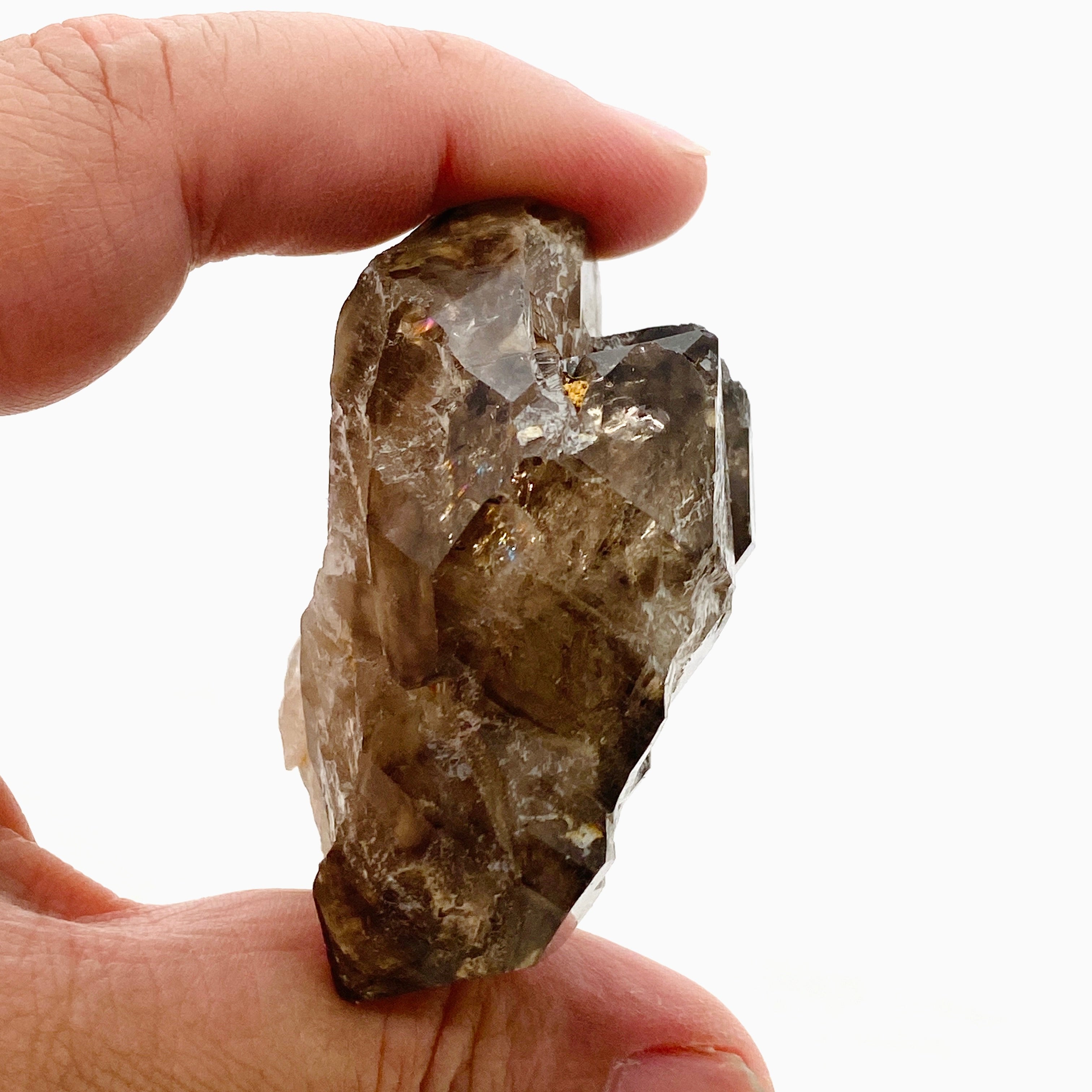 Natural Smokey Elestial Quartz Crystal - Healing Stone for Meditation, Chakra Balancing & Energy Work - Perfect for Home Decor, Yoga Spaces & Spiritual Gifts