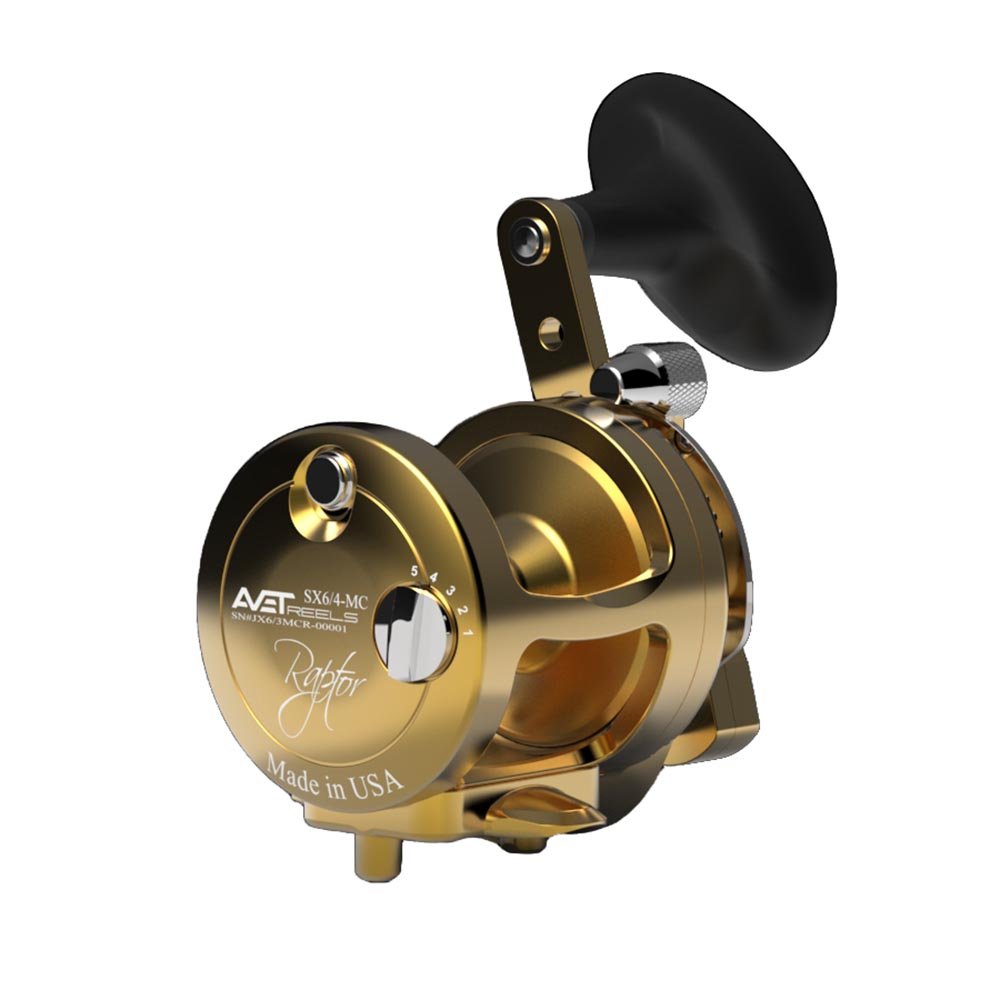 Avet SX Raptor 6/4 MC Two Speed Fishing Reel - Saltwater & Freshwater Fishing Gear for Offshore & Inshore Angling