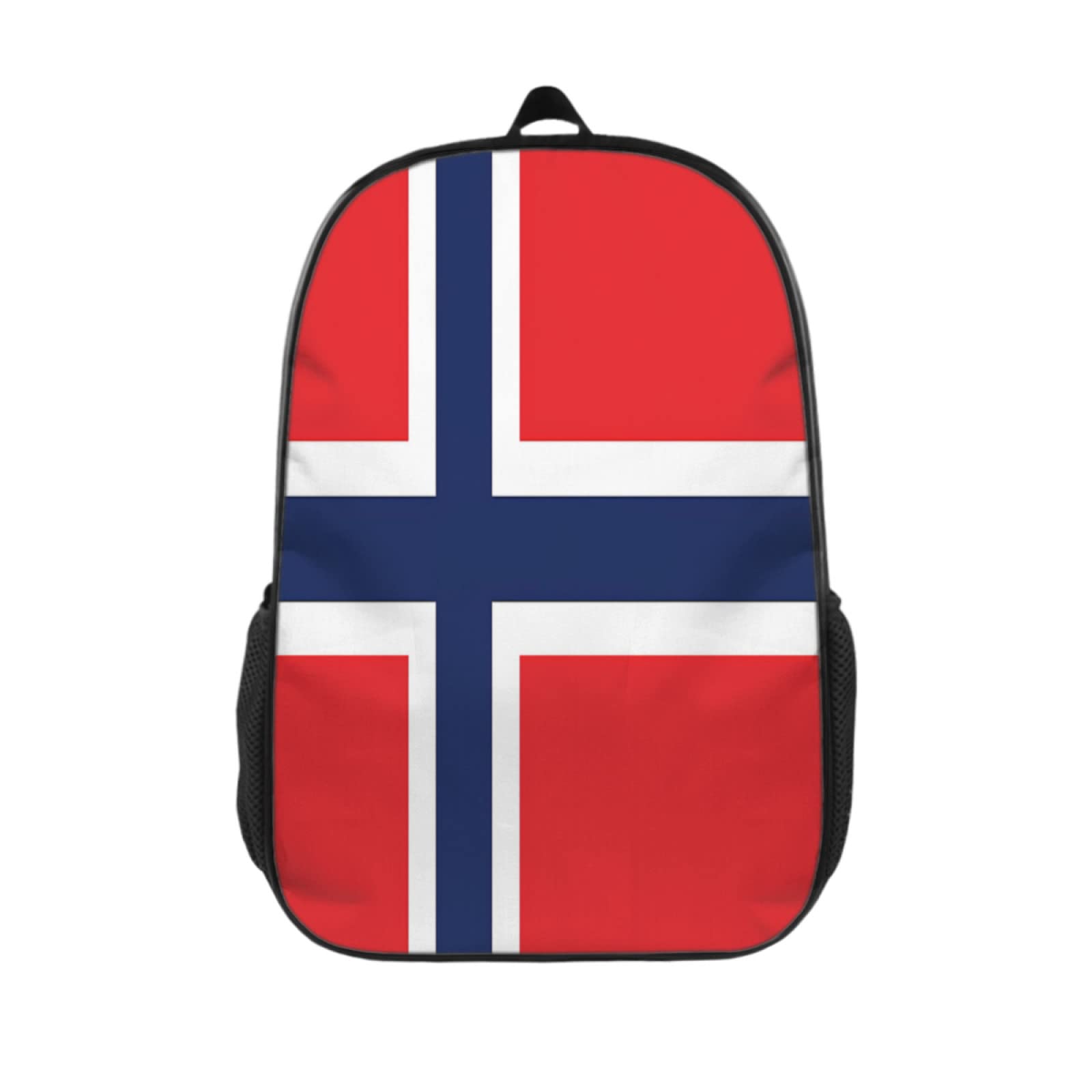 Norwegian Flag Water Resistant Backpack - Comfortable Unisex Travel & Work Bookbag with Shoulder Support | Perfect for School, Hiking, Commuting & Outdoor Adventures