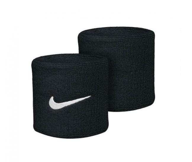 Nike Swoosh Black Wristband - Breathable Sports Sweatband for Running, Basketball & Gym Workouts - Adjustable Wrist Support for Men & Women