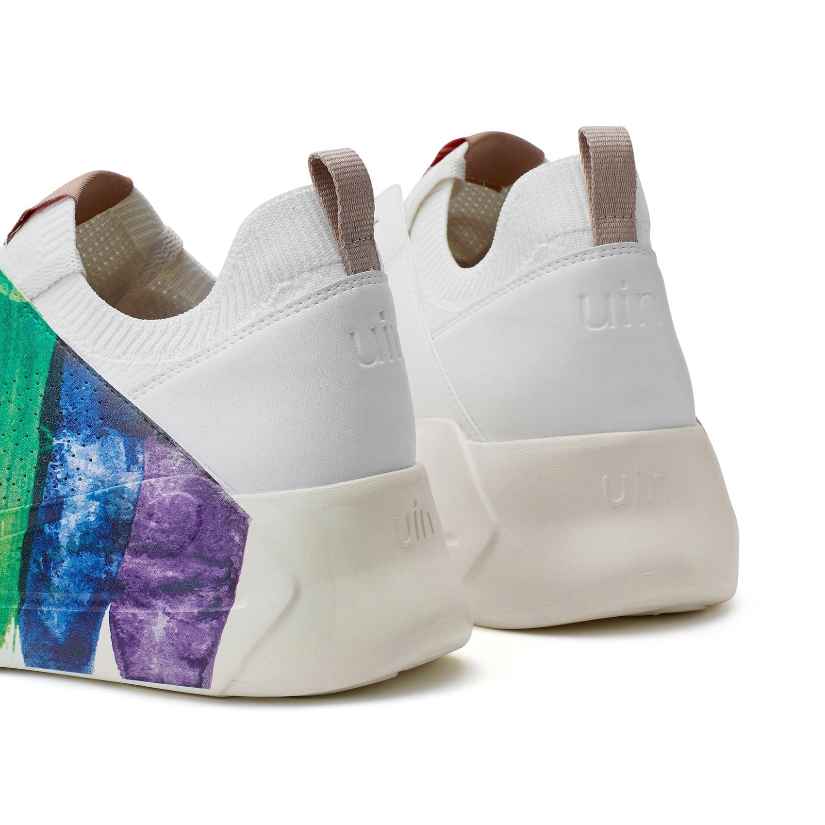 Rainbow Crush Santander II Men's Sneakers - Trendy Casual Shoes for Running, Walking & Gym Workouts - Perfect for Streetwear & Athletic Style