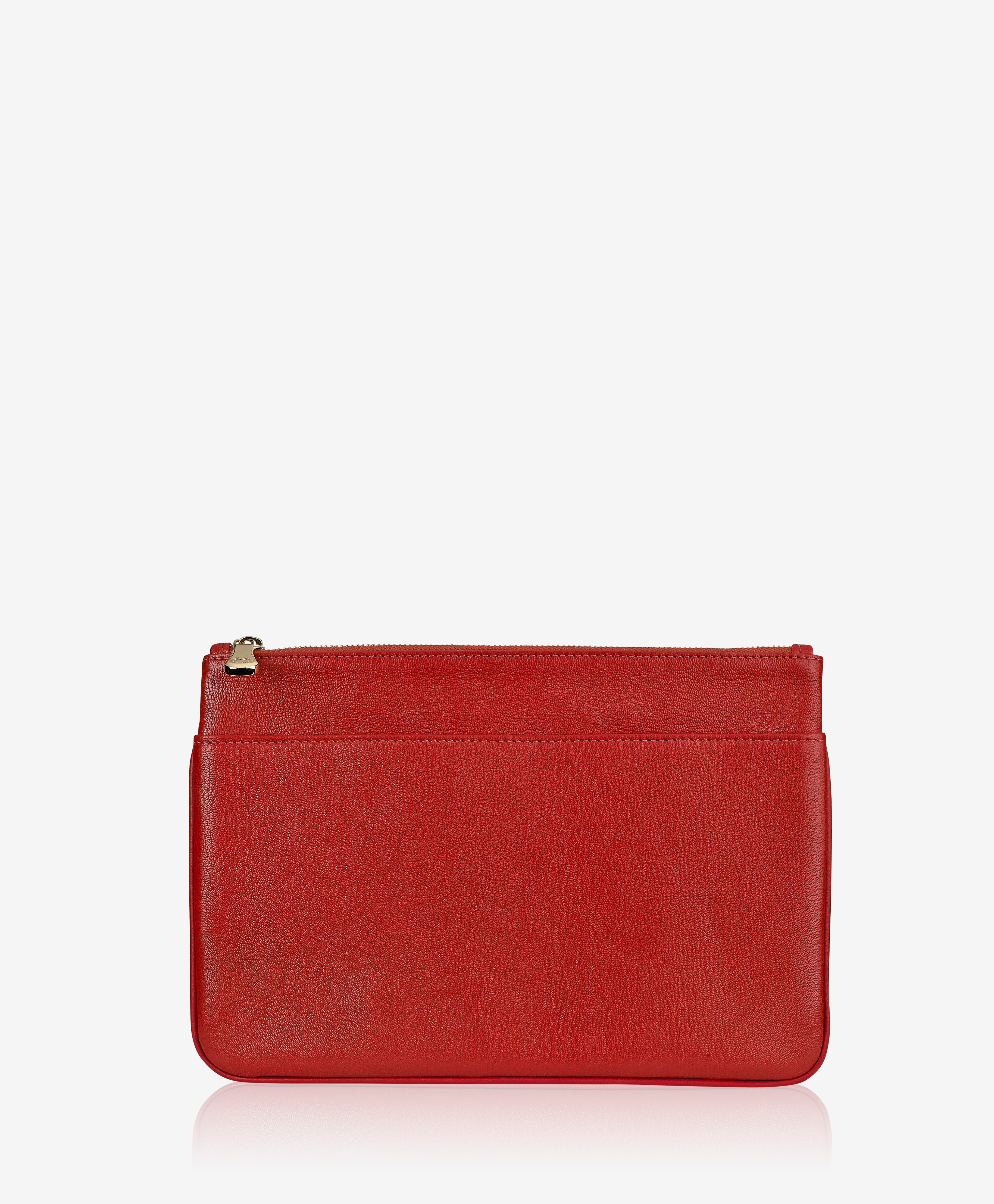 Chloe Clutch Bag in Paprika Color - Genuine French Goatskin Leather - Perfect for Evening Parties, Weddings & Special Occasions