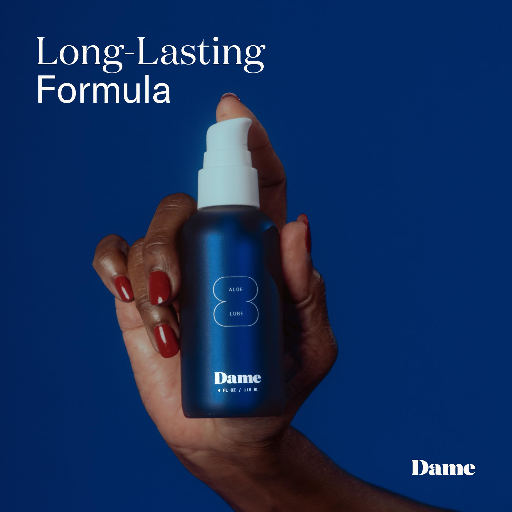 Dame Products Aloe-Based Personal Lubricant for Women - 4 Fl Oz - Doctor Recommended pH-Balanced Aloe Vera Lube - Perfect for Intimate Comfort & Sensitive Skin Care - Ideal for Couples & Solo Use