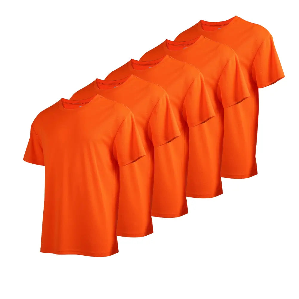 5 Pack Men's Short Sleeve Cotton T-Shirts - Breathable Casual Tees for Everyday Wear, Gym & Outdoor Activities