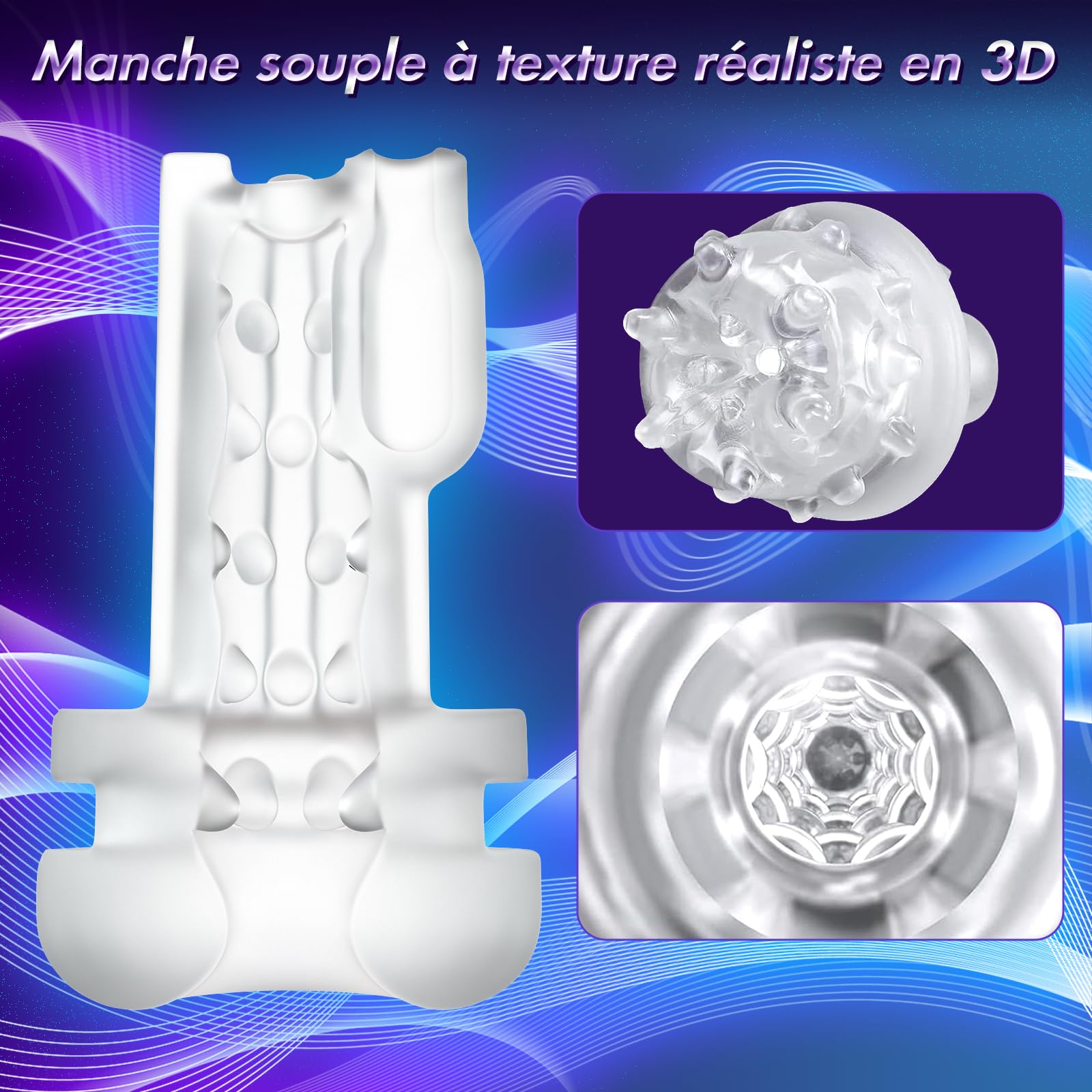 7 Suction & Vibration Male Masturbator with LCD Screen - Hands-Free Realistic 3D Vagina Sex Toy for Men & Couples - Perfect for Solo Play, Couples Intimacy & Discreet Pleasure