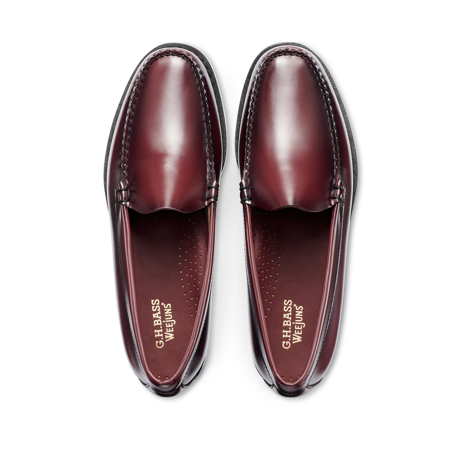 G.H. Bass Men's Venetian Weejun Loafers in Wine - Classic Slip-On Comfort Shoes for Business Casual & Weekend Wear