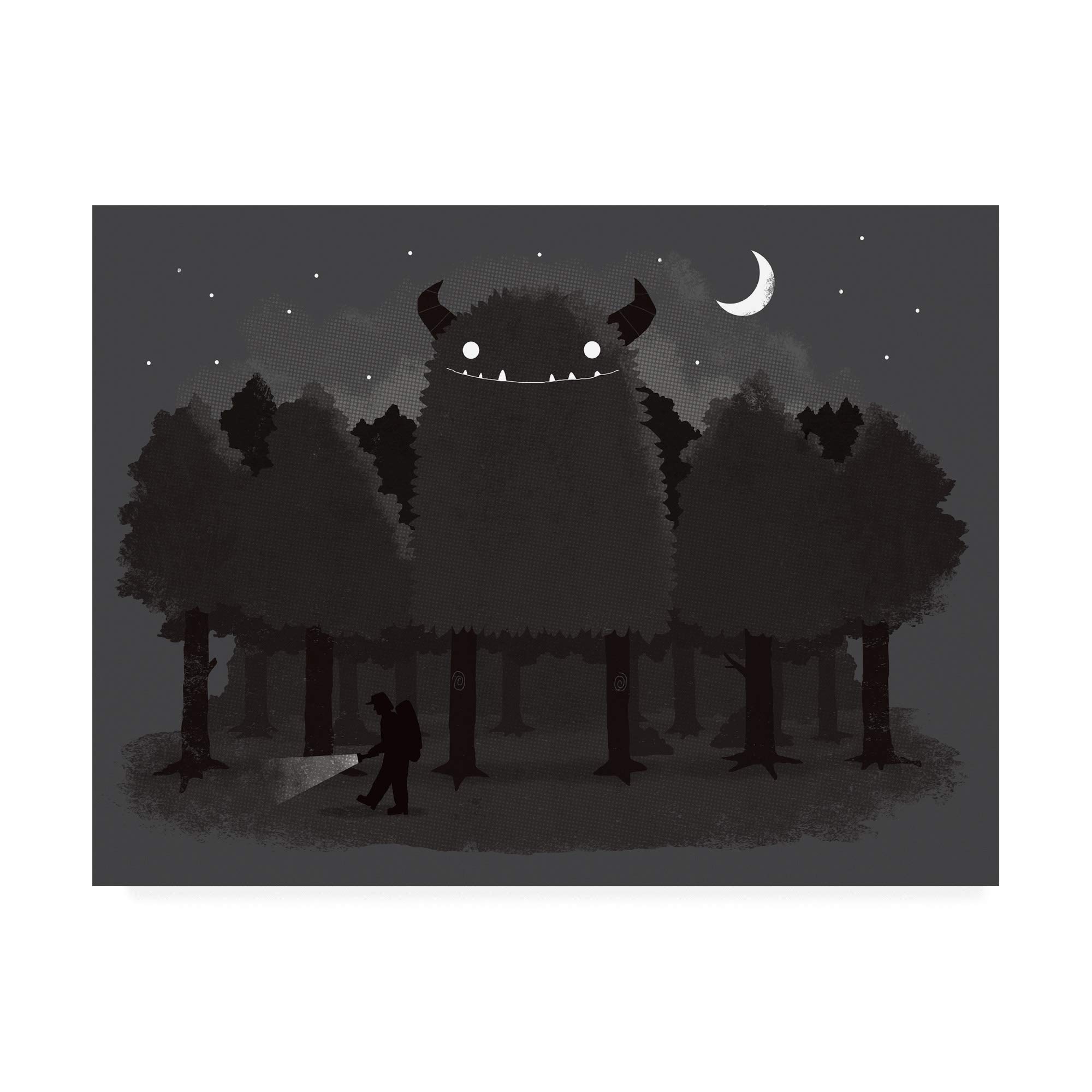 Michael Buxton Monster Hunting Fine Art Print - 35x47 Inches - Premium Wall Decor for Living Room, Bedroom & Office - Perfect Gift for Fantasy Art Lovers