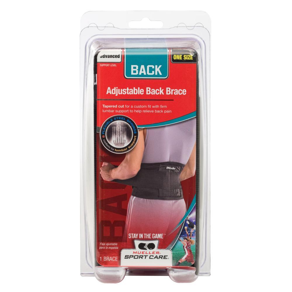 Mueller Adjustable Back Brace for Men & Women - Lumbar Support Belt for Lower Back Pain Relief - Ideal for Workouts, Lifting & Posture Correction