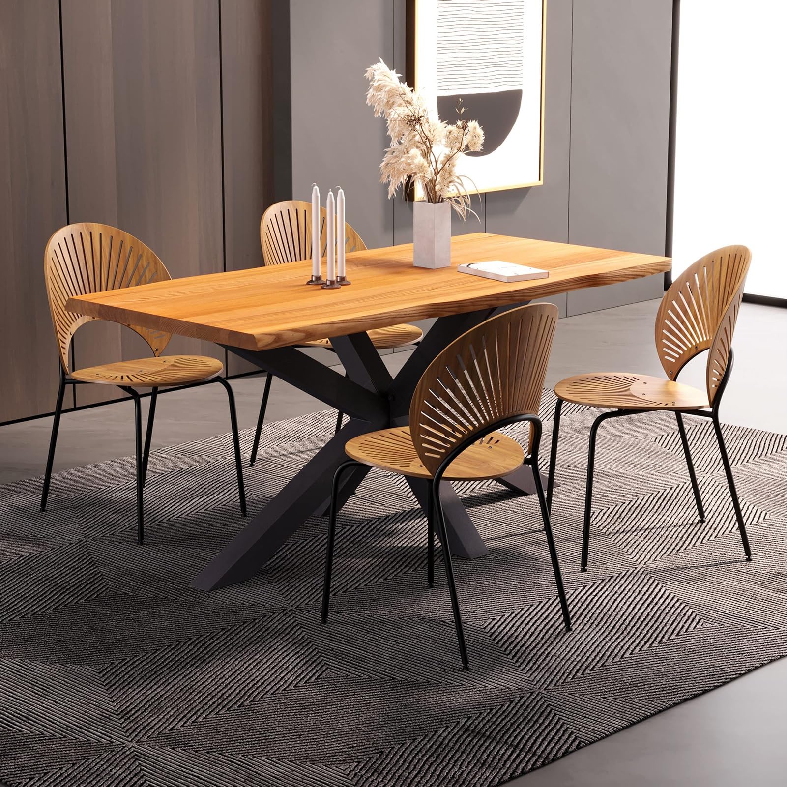 Steel Spider Table Legs - DIY Dining Table Legs, Kitchen & Conference Room Table Base, Garden Table Frame - Powder Coated Gold Metal Legs for Easy Assembly | Perfect for Modern Home, Office & Outdoor Furniture