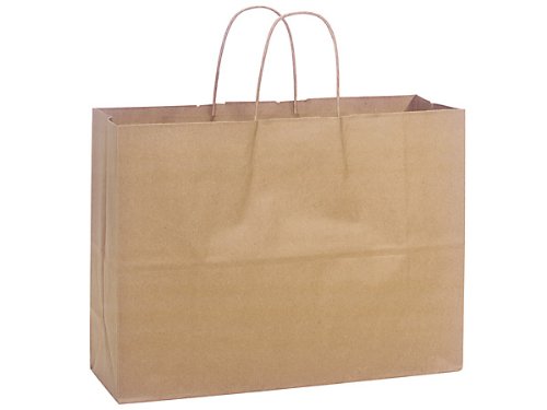 Eco-Friendly Kraft Paper Shopping Bags Bulk Pack - 16