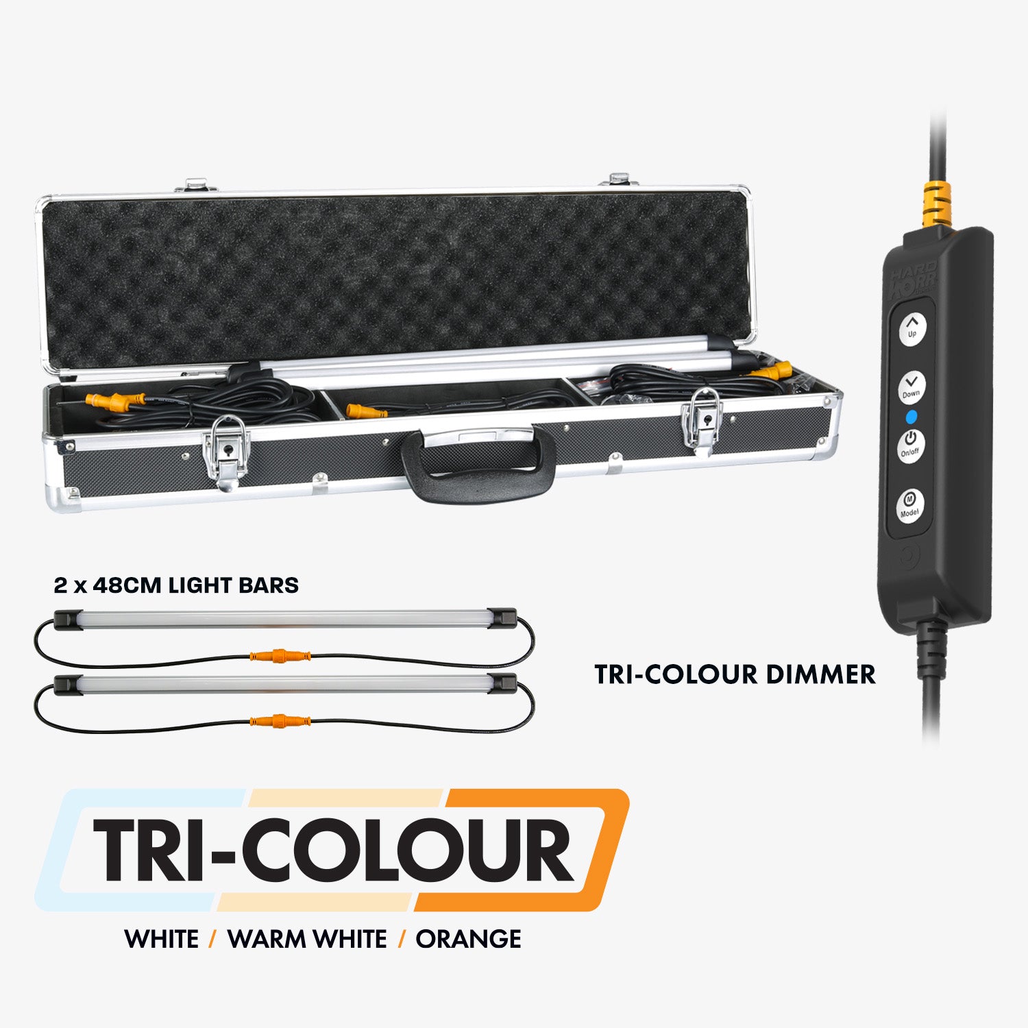 2 Bar Tri-Color LED Camping Light Kit - Waterproof Off-Road Lighting for Trucks, ATVs & Outdoor Adventures
