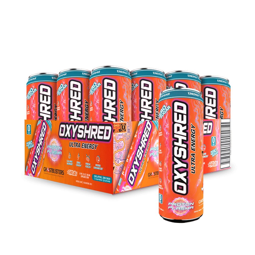 EHP Labs OxyShred Ultra Energy Drink RTD - 12 Pack (355ml Each) | Fat Burning & Performance Booster | Pre-Workout, Gym & Fitness Fuel