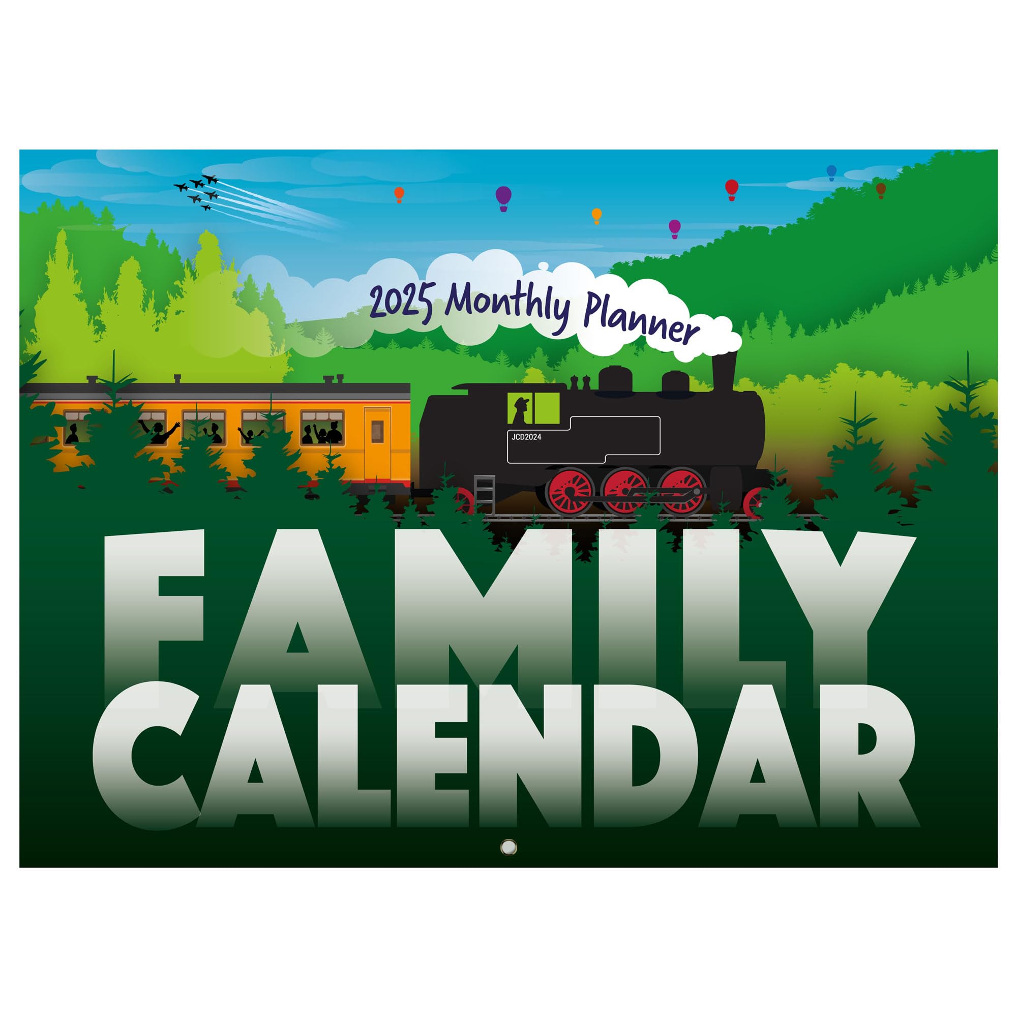 2025 Family Calendar - 5-Column Monthly Planner | Eco-Friendly CO2 Neutral Printing with Vegetable Ink | Fully Recyclable | Perfect for Home Organization & Family Scheduling
