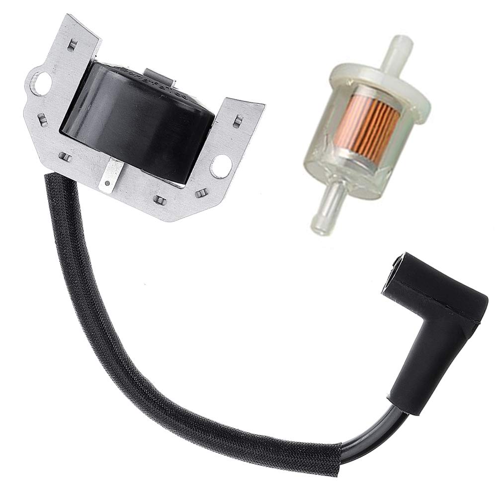 LIYYOO 21171-7034 Ignition Coil with Fuel Filter Replacement Compatible with Kawasaki FH381V FH430V FH480V FH541V Engines - Replaces 21171-7001 21171-7007 21171-7006 21171-7013 - Perfect for Lawn Mowers, Tractors & Outdoor Power Equipment