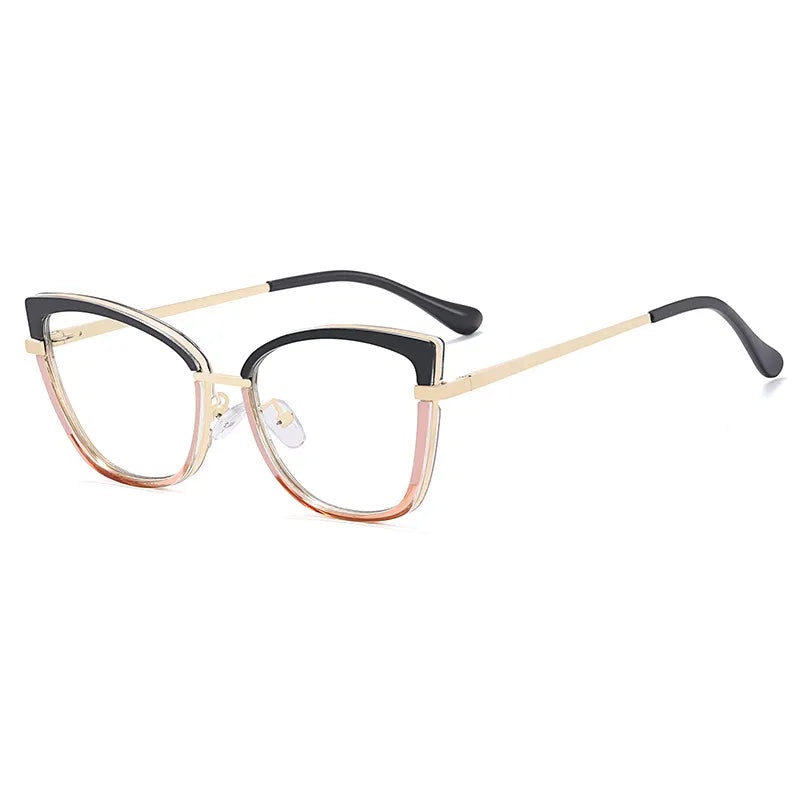 CCspace Women's Full Rim Square Titanium Eyeglasses Frame 56966 - Lightweight & Durable Glasses for Work, Reading & Fashion
