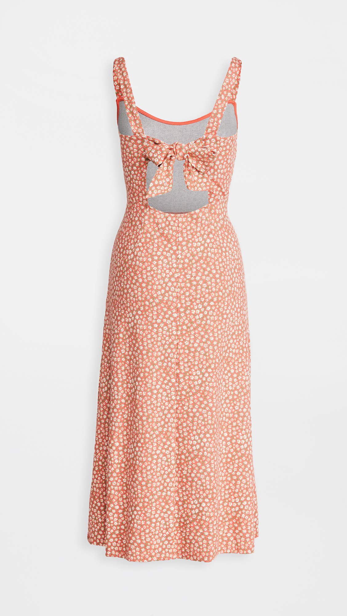 Free People Women's Lorelai Floral Printed Midi Dress - Red, Size L | Boho Chic Summer Dress for Beach, Vacation & Date Night