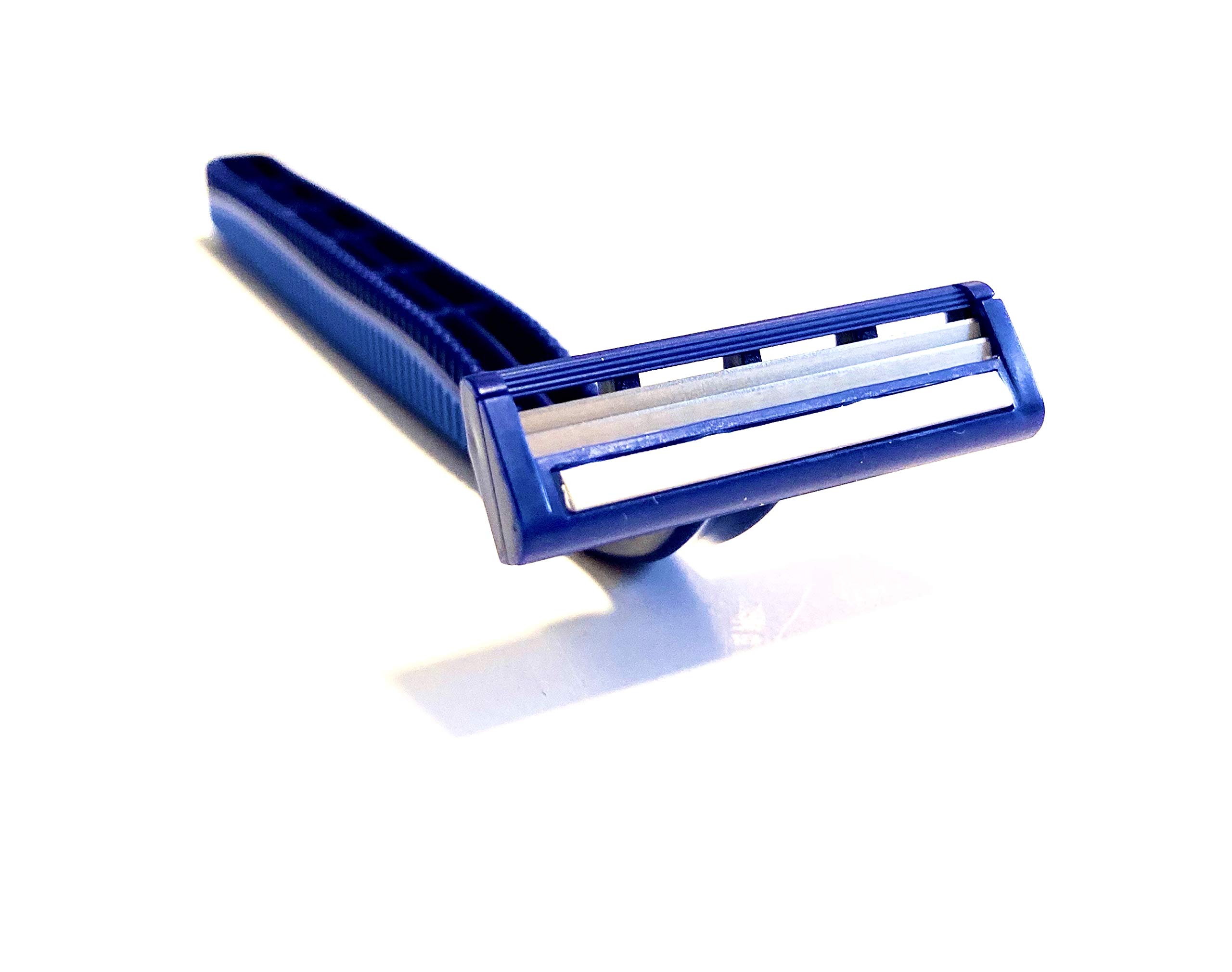 25-Pack Blue Stainless Steel Disposable Razor Blades - Premium Twin Blade Shavers for Men & Women with Aloe Vera Lubrication Strip | Hospitality Quality, Smooth Shaving for Face, Legs & Body Care
