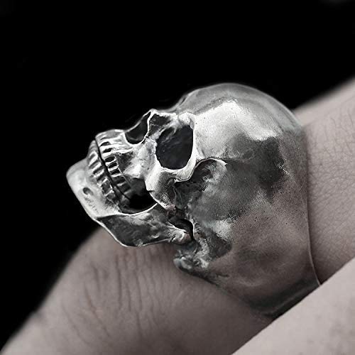 925 Sterling Silver Skull Ring for Men - Gothic Punk Jewelry, Halloween & Christmas Gift, Edgy Fashion Statement for Parties & Everyday Wear