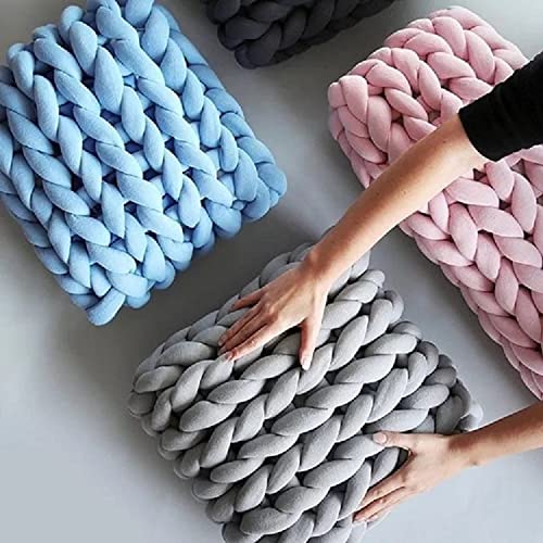 Handmade Chunky Knit Blanket - Super Soft & Warm Throw Blanket for Bed, Couch, Sofa - Cozy Home Decor & Pet Blanket - Perfect for Living Room, Bedroom & Winter Nights