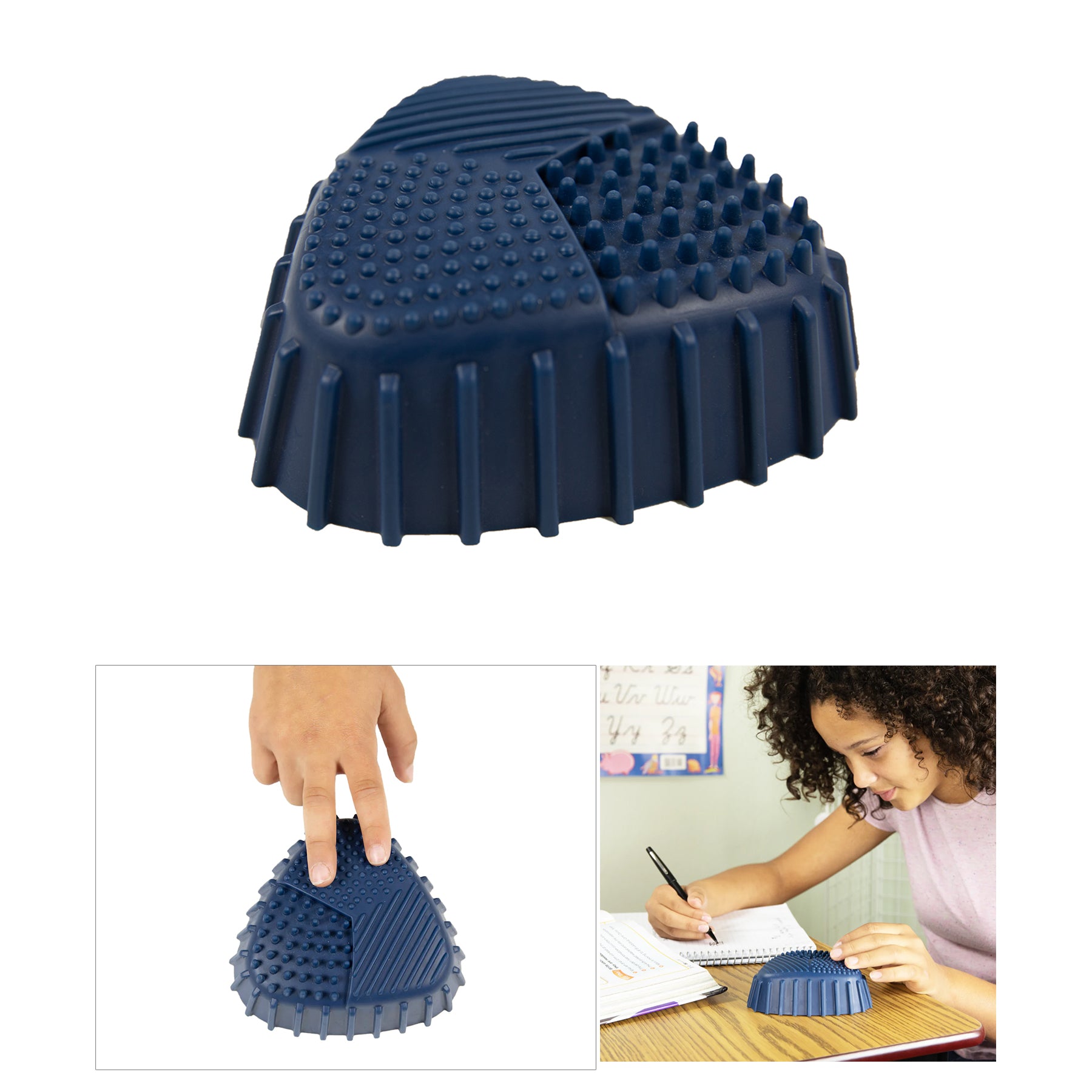 Bouncyband® SensiPod Desk Fidget Toy for Kids & Adults - Stress Relief & Focus Aid - Dark Blue - Perfect for Classroom, Office & Home Use