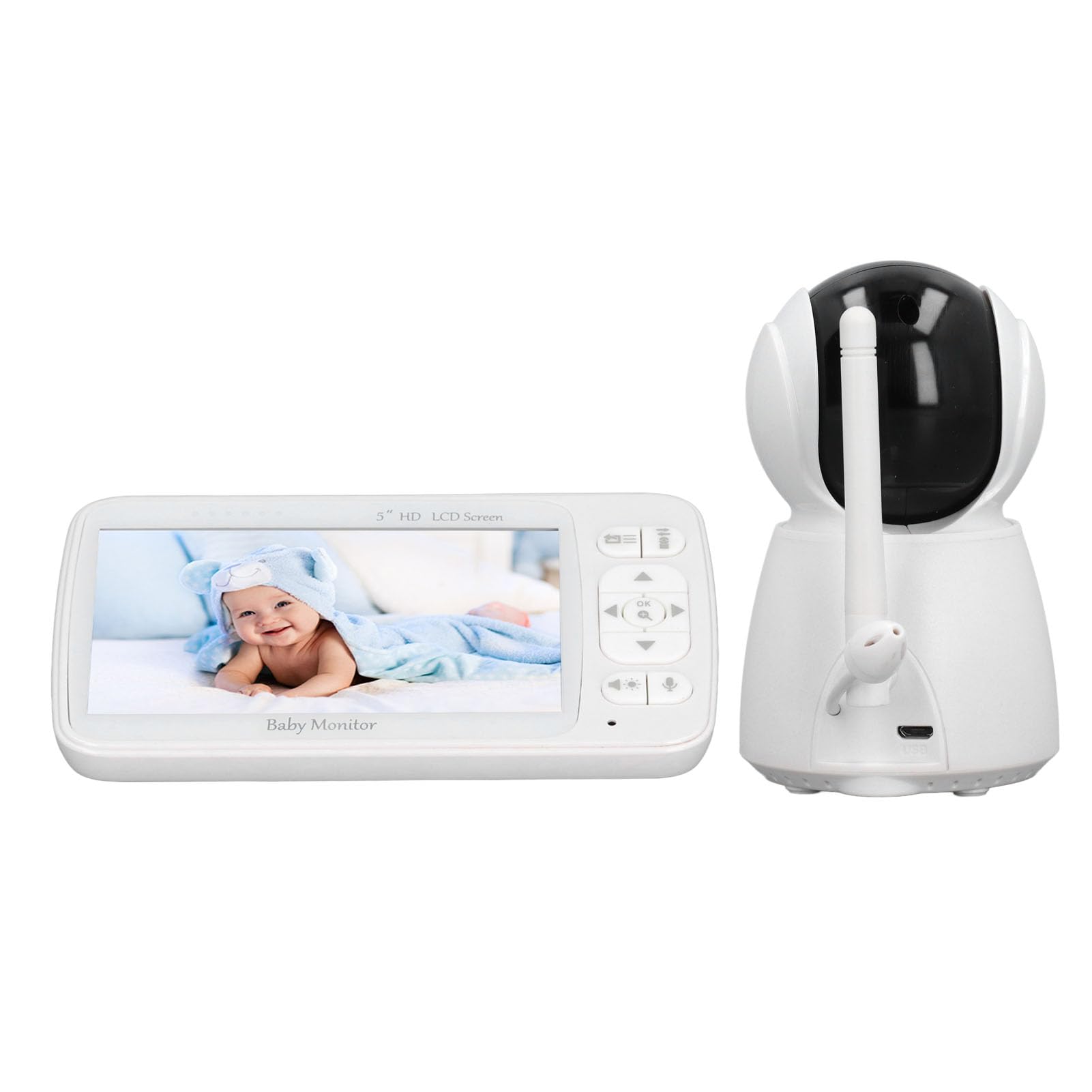 **Baby Monitor with Video, Motion Detection & Night Vision - 110-250V US Plug, Wide Angle View for Home Security - Perfect for Nursery, Bedroom & Travel**