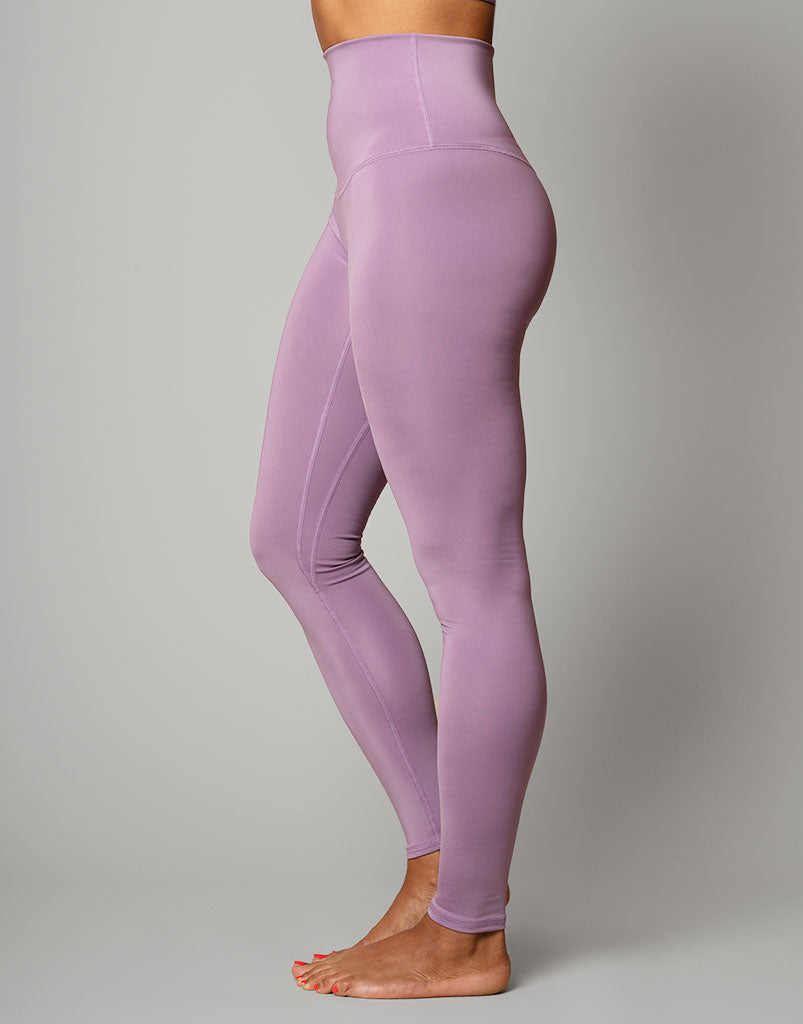 Women's High Waisted Freestyle Flat Front Leggings in Lavender - Perfect for Yoga, Workouts & Casual Wear