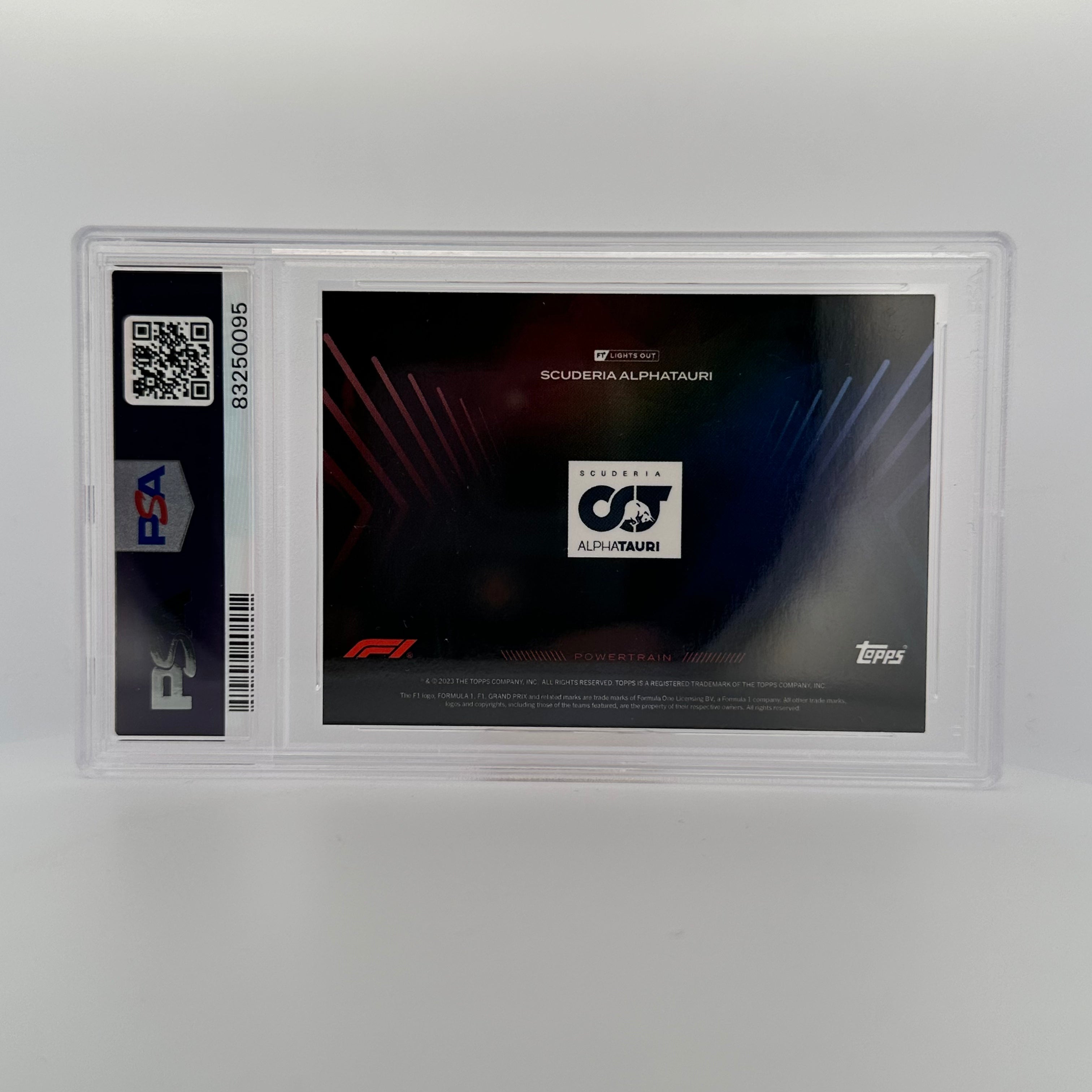 PSA 8 Graded Scuderia Alphatauri Powertrain Rainbow 5/5 - Rare F1 Racing Collectible for Display & Investment