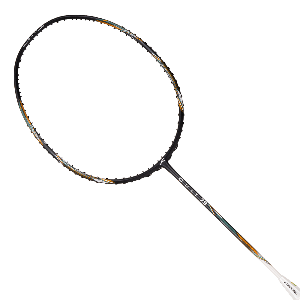 HNDRD Cult 79 Professional Badminton Racket - Pre-Strung Carbon Fiber Shuttlecock Racket for Adults & Teens - Perfect for Tournaments, Training & Backyard Games