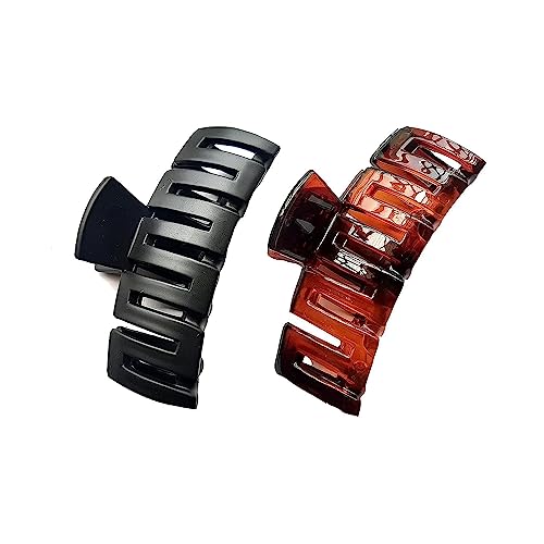 KENDRICK Hair Claw Clips for Women - Strong Hold Matte Hair Clips for Thick Hair | Fashion Hair Accessories for Girls & Women | Large Rectangle Hair Clips (3-Pack) | Perfect for Updos, Ponytails & Everyday Styling