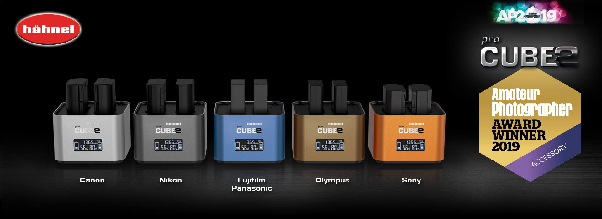 Hahnel PROCUBE2 Professional Battery Charger for Olympus Cameras - Fast Charging for Travel & Photography Enthusiasts