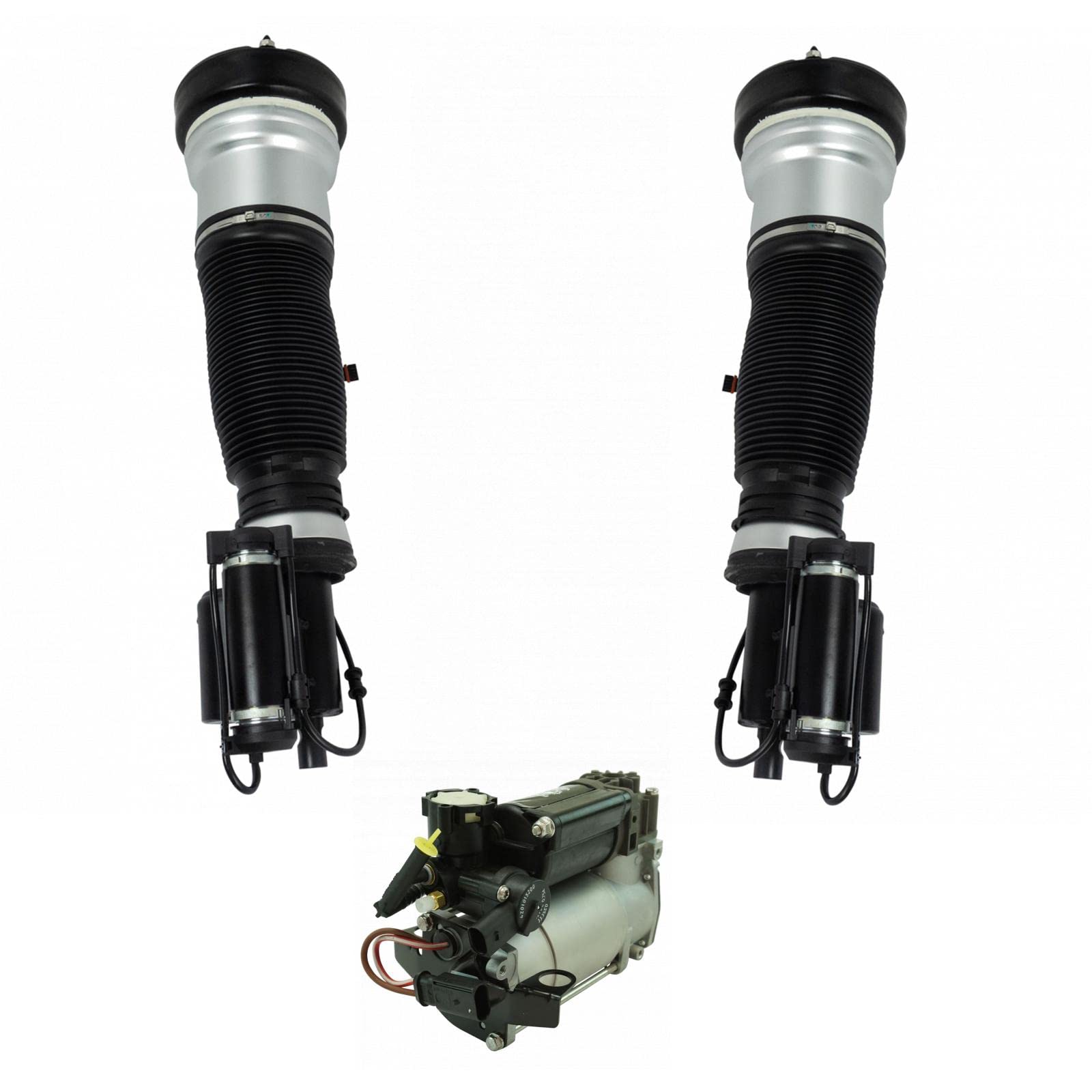 TRQ Air Suspension Kit - Compatible with 2003-2006 Mercedes-Benz S430 & S500 - Air Ride Suspension Compressor & Shock Absorber for Smooth Ride - Perfect for Luxury Car Upgrades & Off-Road Adventures