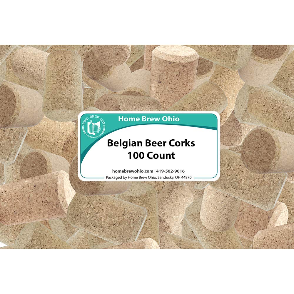Premium Belgian Beer Corks for Home Brewing - 100 Count Pack | Ideal for Bottling Craft Beer, Wine Making & DIY Brewing Projects