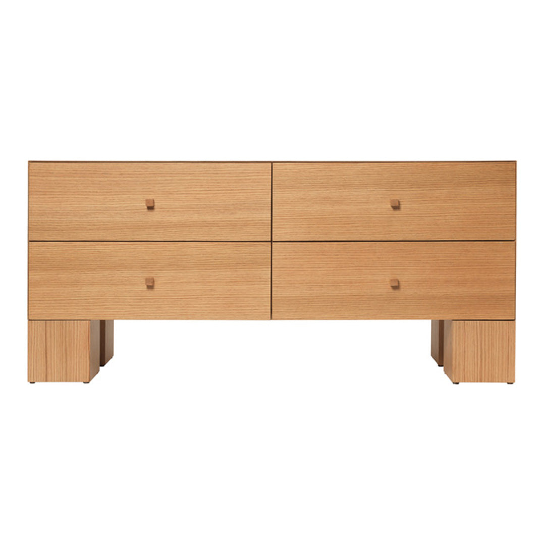 Kuben 2x2 Drawer Storage Organizer - Modern Stackable Cabinet for Bedroom, Living Room, and Office Organization