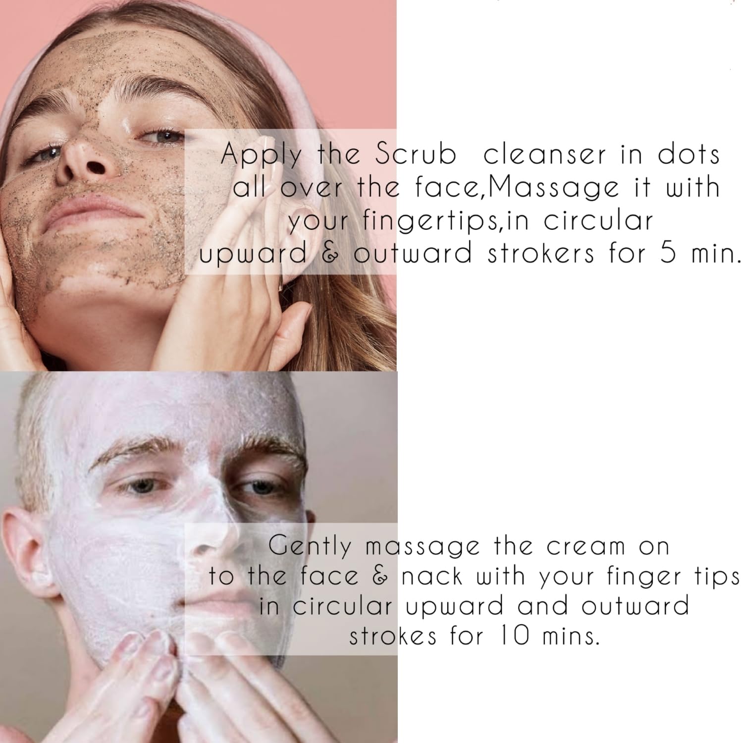 Feelhigh Exfoliating Face & Body Scrub with Mixed Fruit Extracts & Cocoa Butter - 2-Piece Skincare Set for Glowing Skin | Perfect for Daily Exfoliation & Spa Treatments at Home