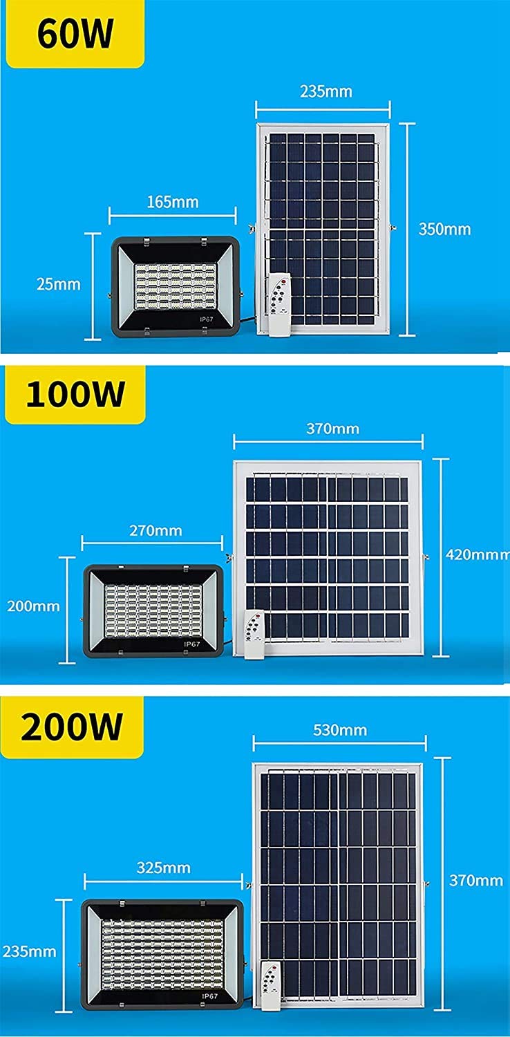 YAOJIA 100W Solar LED Work Light - IP66 Waterproof Outdoor Floodlight with Motion Sensor | Bright Security Lighting for Garden, Yard, Construction & Camping (Solar Powered, Weatherproof) - Perfect for Nighttime Safety & Outdoor Activities