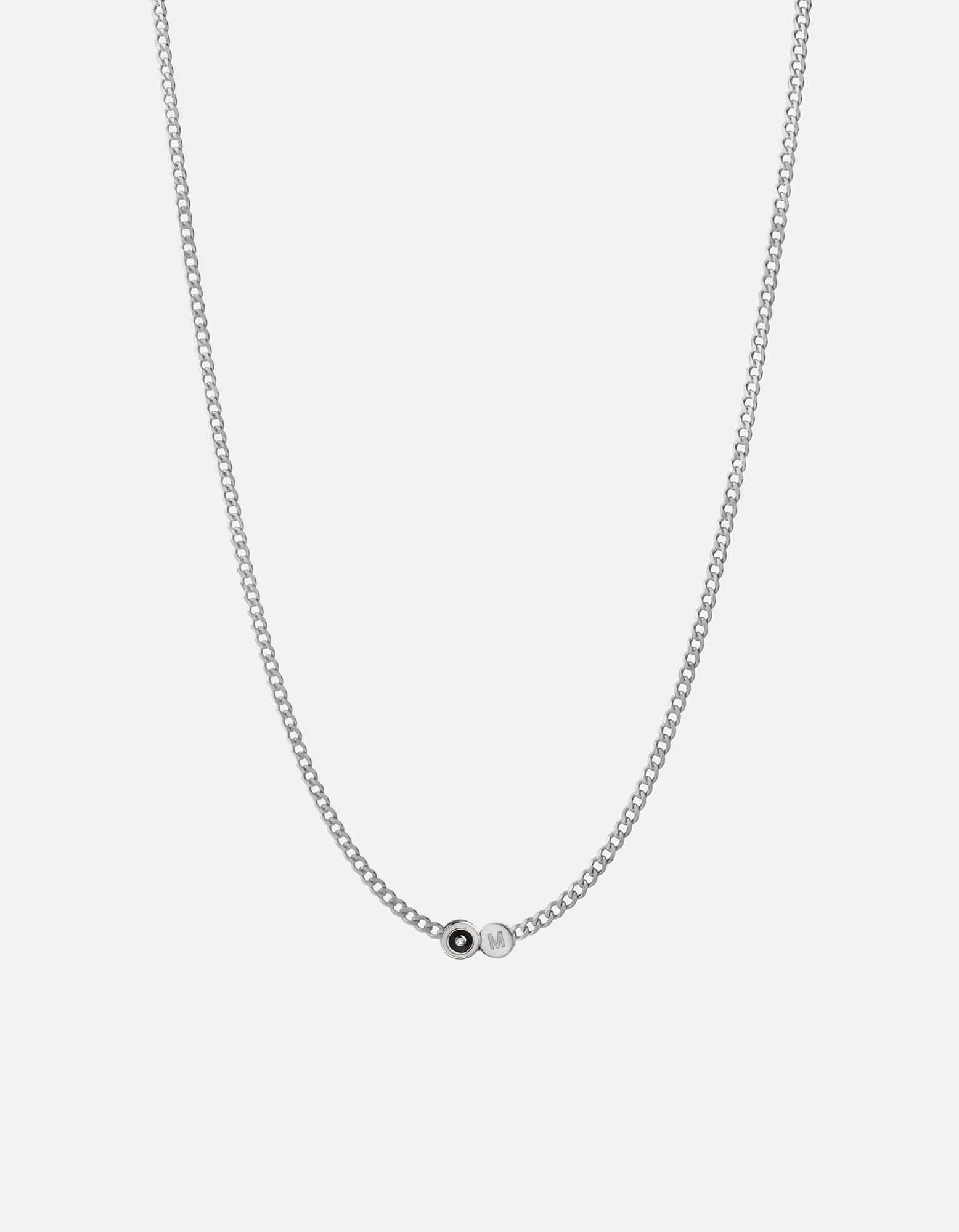 Opus Sapphire Sterling Silver & Black Chain Necklace for Women - Elegant Jewelry Gift for Birthday, Anniversary & Special Occasions