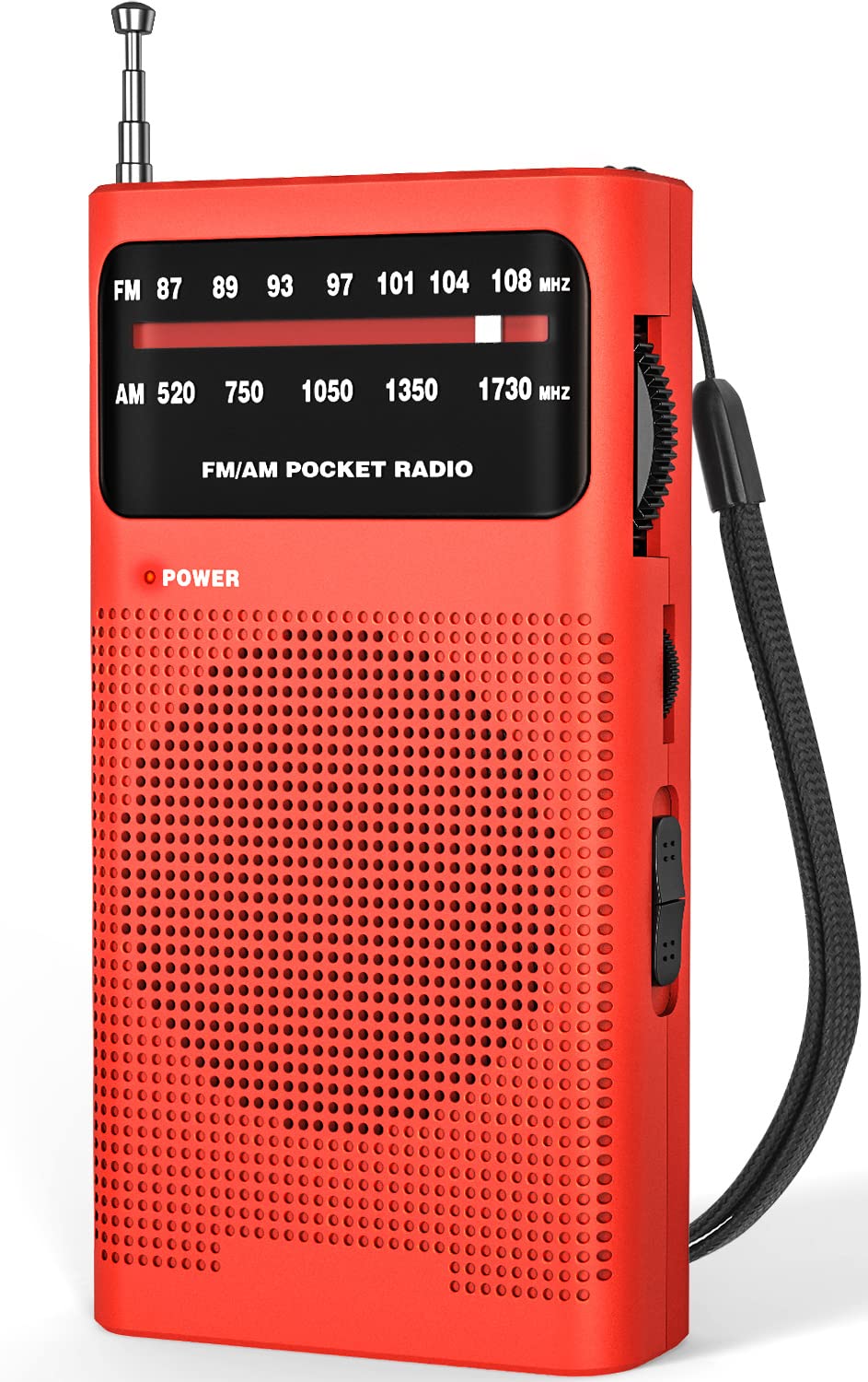 Goodes Portable AM FM Radio with Loud Speaker & Headphone Jack | 2AA Battery Operated Long Range Transistor Radio | Perfect for Home, Outdoor, Camping & Emergency Preparedness