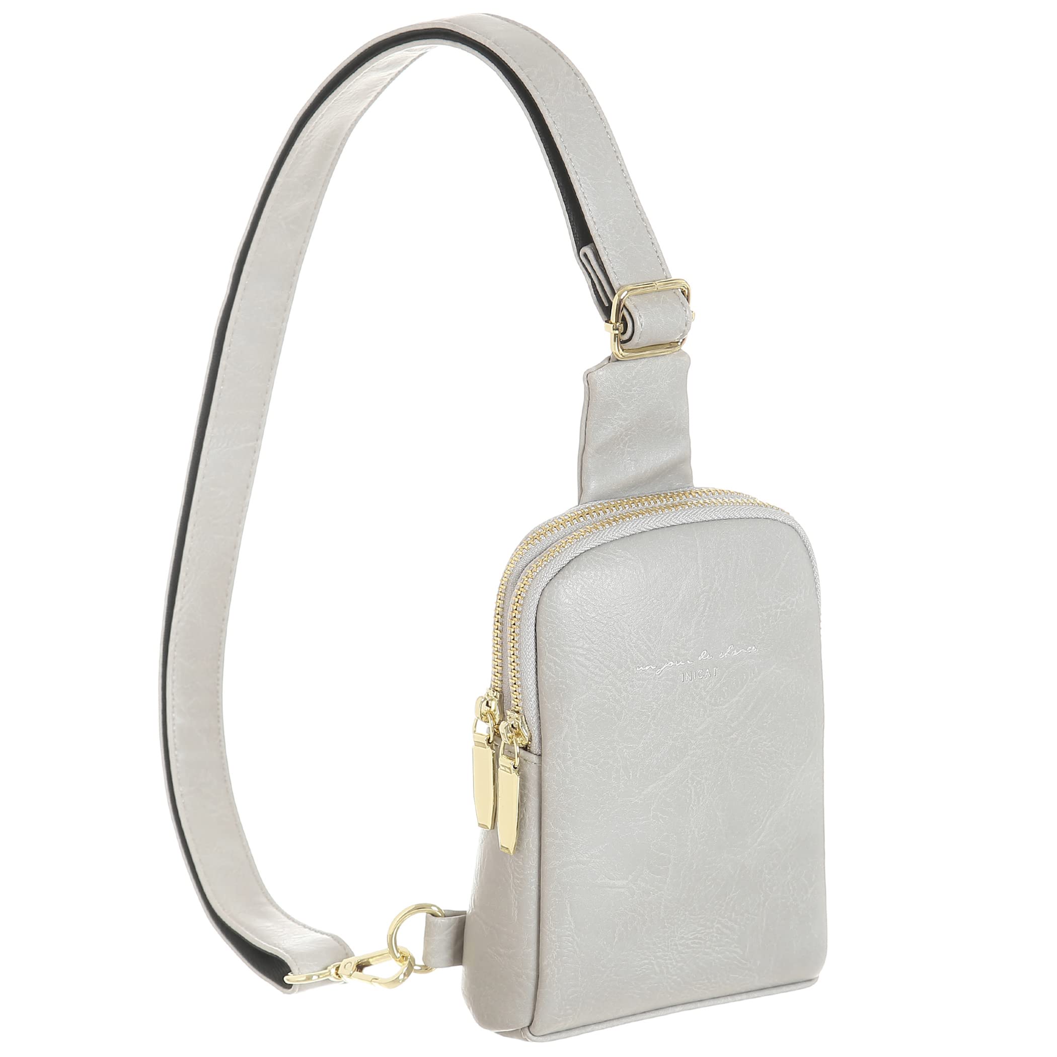 INICAT Genuine Leather Crossbody Bag for Women - Stylish Small Sling Bag Fanny Pack - Perfect for Travel, Shopping & Everyday Use