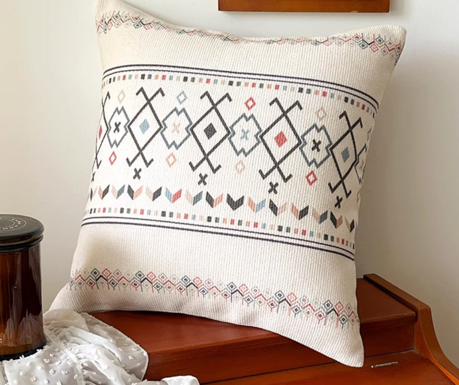 Bohemian Geometric Modern Decorative Throw Pillows - 18x18 Inch Square Cushion Covers for Sofa, Couch & Dining Room - Stylish Home Decor Accent Pillows for Living Room, Bedroom and Office