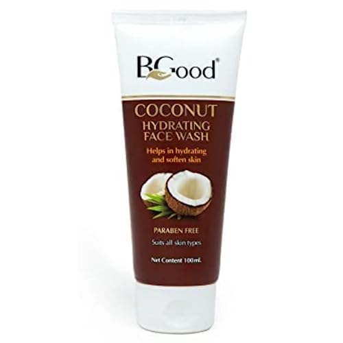 Bgood Coconut Face Wash - 100ml | Paraben-Free Hydrating Cleanser for Women & Men | Gentle Face Wash for All Skin Types Including Dry Skin | Daily Skincare Routine for Glowing Complexion | Perfect for Morning & Night Use