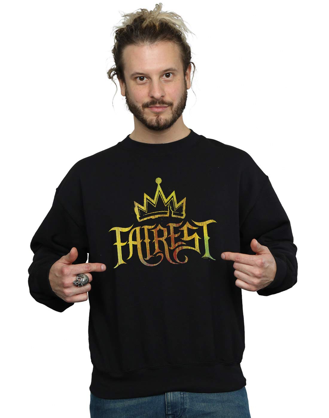 Disney The Descendants Fairest Gold Sweatshirt for Men - Soft & Comfortable Pullover Hoodie for Casual Wear, Movie Fans, and Disney Theme Park Outfits