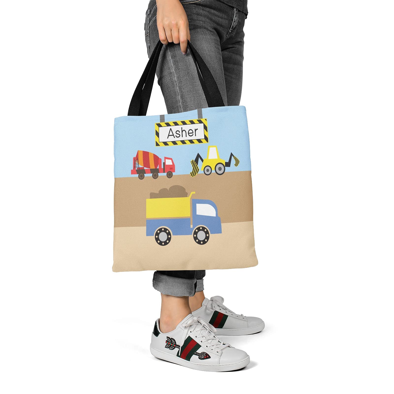 Personalized Pink Cute Canvas Tote Bags - Eco-Friendly Reusable Shopping Bags for Women, Travel, School & Work - Perfect Gift for Friends & Family - Great for Groceries, Beach Trips & Daily Use