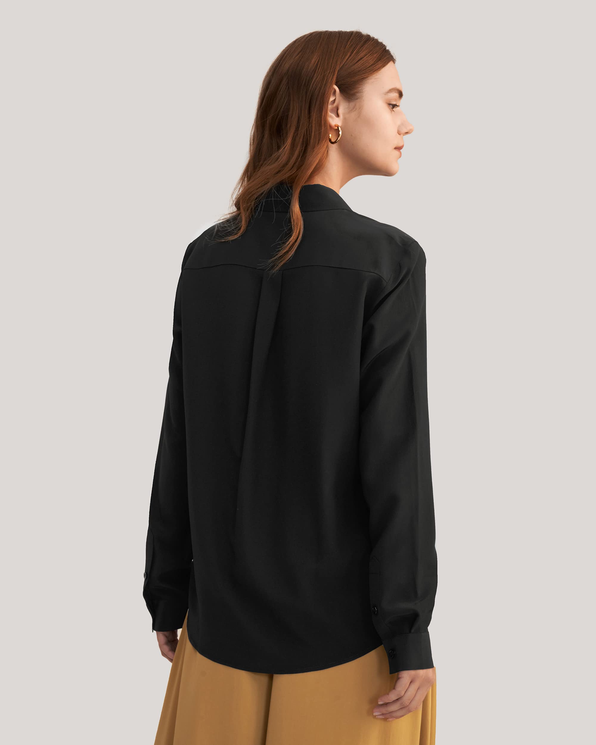 LilySilk 100% Pure Silk Shirts for Women - Long Sleeve 18 Momme Luxury Blouse | Elegant Office Wear & Special Occasion Outfit