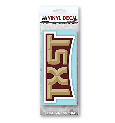Texas State Bobcats TXST Arched Logo Vinyl Decal - Officially Licensed NCAA Sticker for Cars, Bumpers, Windows, Laptops & More | Heavy-Duty Weatherproof Decal for College Pride & Fan Gear | Perfect for Game Day, Tailgating & School Spirit