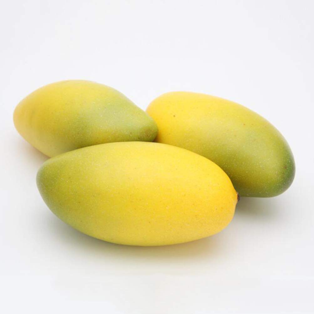 LIOOBO 3Pcs Artificial Mango Set - Realistic Fake Fruit Decor for Home, Restaurant Display & Photo Props - Vibrant Yellow Simulation Mangoes - Perfect for Table Centerpieces, Kitchen Decor & Themed Parties